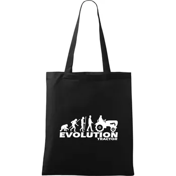Evoluce traktor - Taška bavlněná - 42 x 38 cm ( Černá )