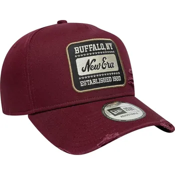 Kšiltovka kšiltovka New Era 9FO Aframe Patch Wash Branded - Burgundy one size