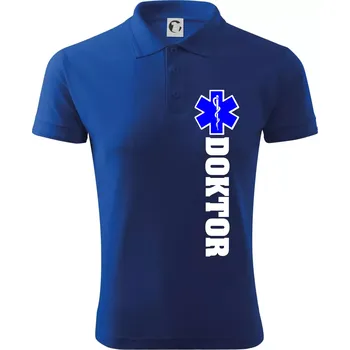 Pánská košile Hvězda života - doktor - Polokošile pánská Pique Polo 203 - S ( Královská modrá )