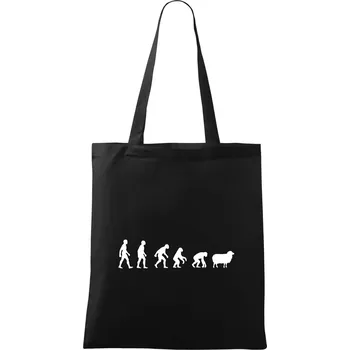 Evoluce ovce - Taška bavlněná - 42 x 38 cm ( Černá )
