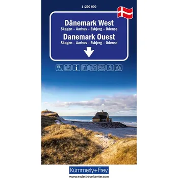 Kümmerly+Frey Regional-Strassenkarte Dänemark West 1:200.000