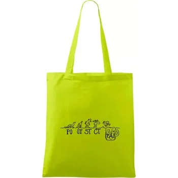 Pondělí až pátek evoluce pivo - Taška bavlněná - 42 x 38 cm ( Limetková )