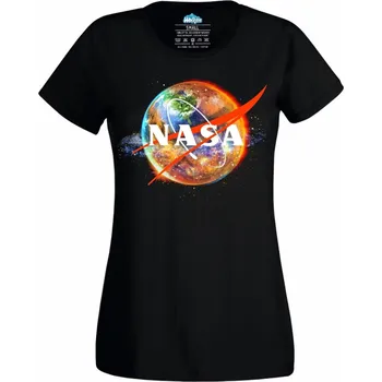 Dámské tričko Galaktická mise NASA (Velikost: 4XL, Barva: Černá)