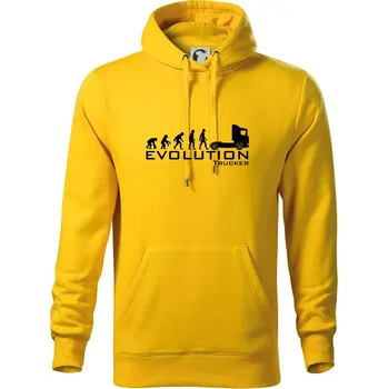 Pánská mikina Evoluce trucker - Mikina pánská Cape s kapucí - 5XL ( Žlutá )