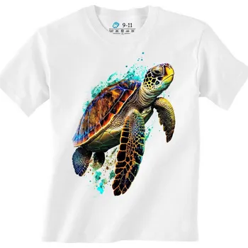 Dívčí tričko Dětské tričko Mořská Želva (Barva: Bílá)