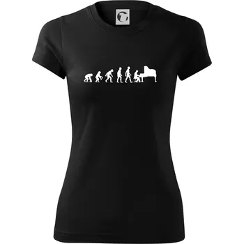 Dámské tričko Evoluce piano - Dámské Fantasy sportovní (dresovina) - XS ( Černá )