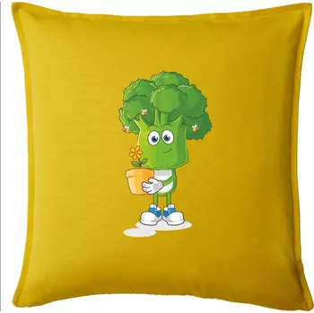 Polštář Brokolice zahrádkář - Polštář 50x50 - 50x50 - Pouze potah ( Žlutá )
