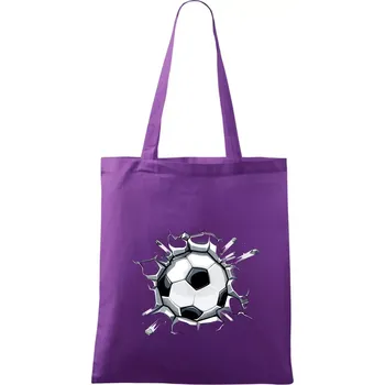 Fotbalový míč v triku - Taška bavlněná - 42 x 38 cm ( Fialová )