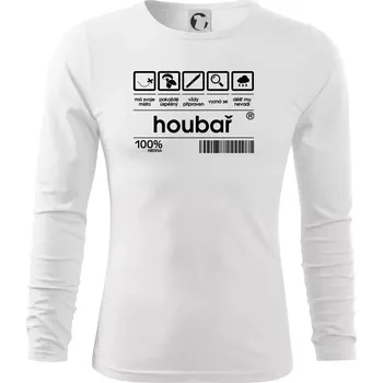 Pánská móda Čárový kód - Houbař - Triko s dlouhým rukávem FIT-T long sleeve - S ( Bílá )