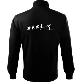 Pánská mikina Evoluce běhu - běžky - Mikina bez kapuce Adventure - XL ( Černá )