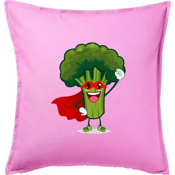 Polštář Super Brokolice - Polštář 50x50 - 50x50 - Pouze potah ( Růžová )