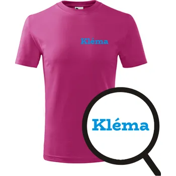 Purpurové dětské tričko Kléma - dětské tričko se jménem - barva purpurová - velikost 4roky