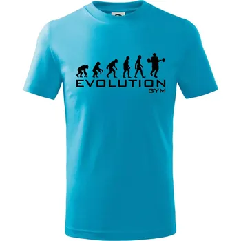 Evoluce Gym - Tričko dětské bavlněné - 98 cm / 2 roky ( Světlý tyrkys )