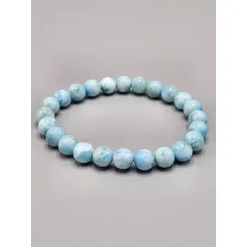 Šperk Náramek Larimar kuličky 8 mm