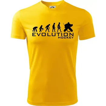Chlapecké tričko Evoluce Hockey brankář - Dětské triko sportovní (dresovina) - 122 cm/6 let ( Žlutá )