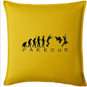 Polštář Parkour evoluce - Polštář 50x50 - 50x50 - Pouze potah ( Žlutá )