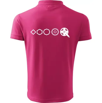 Pánská košile Evoluce pedály - Polokošile pánská Pique Polo 203 - XL ( Purpurová )