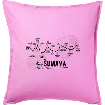 Polštář Profil Šumava - Polštář 50x50 - 50x50 - Pouze potah ( Růžová )