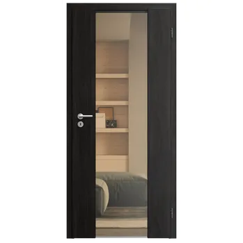 Interiérové dveře SAPELI HARMONIE KOMFORT M40 - CPL LAMINÁT - OTOČNÉ DVEŘE VČ. ZÁRUBNĚ - Ořech královský Průchozí šířka (cm): 90, Průchozí výška (cm): 197, Typ skla: Planibel bronz