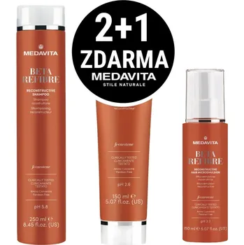 Kosmetická sada Medavita Beta Refibre šampón 250 ml + maska na vlasy 150 ml + sprej na vlasy 150 ml kosmetická sada