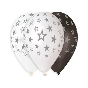 Balon premium Hel Gwiazdy Srebne 13"/6 szt