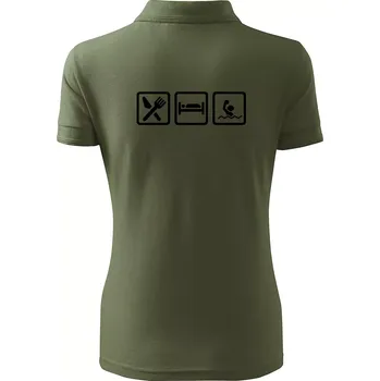 Eat sleep vodní pólo v řadě - Polokošile dámská Pique Polo - 2XL ( Khaki )
