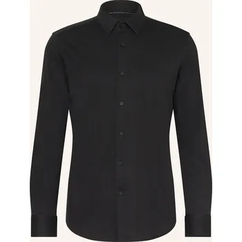 Pánská košile Boss Pánská Žerzejová Košile Hank Slim Fit, černá, 37
