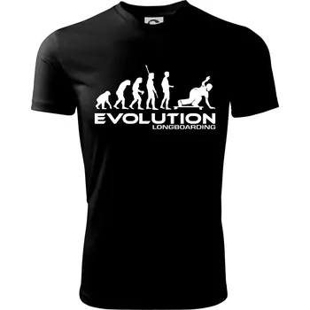 Chlapecké tričko Evoluce longboard - Dětské triko sportovní (dresovina) - 146 cm/10 let ( Černá )