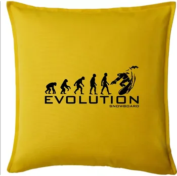 Polštář Evoluce snowboardu - Polštář 50x50 - 50x50 - Pouze potah ( Žlutá )