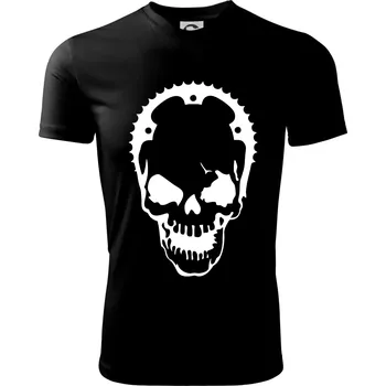 Chlapecké tričko Rozeta lebka - Dětské triko sportovní (dresovina) - 134 cm/8 let ( Černá )