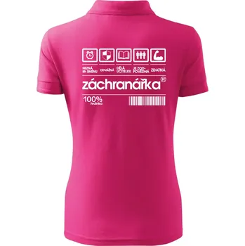 Čárový kód záchranářka - Polokošile dámská Pique Polo - XS ( Purpurová )