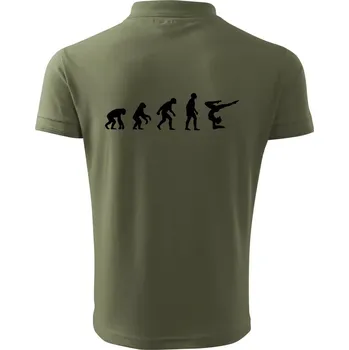 Pánská košile Evoluce yoga - Polokošile pánská Pique Polo 203 - M ( Khaki )