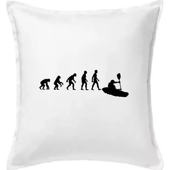 Polštář Evoluce kajak - Polštář 50x50 - 50x50 - Včetně výplně ( Bílá )