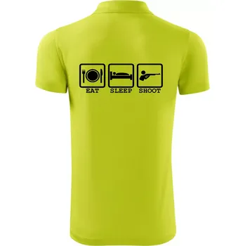 Pánská košile Eat sleep shot - Polokošile Victory sportovní (dresovina) - S ( Limetková )