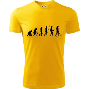 Chlapecké tričko Evoluce detektor - Dětské triko sportovní (dresovina) - 134 cm/8 let ( Žlutá )