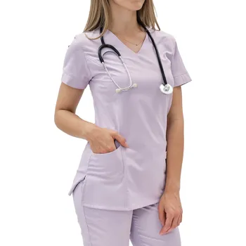 Zdravotnický oděv PERLIČKA Zdravotnická košile VIKY SATTÉ Lila Fialová Barva: Lila Fialová, Velikost: 34