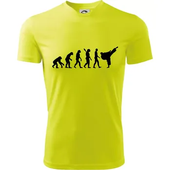 Karate Evoluce - kop - Dětské triko sportovní (dresovina) - 158 cm/12 let ( Neonově žlutá )