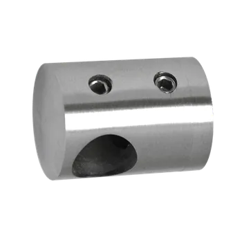 Držák tyče ø 12 mm (koncový-levý) plochý (30x22 mm), broušená nerez K320 / AISI304