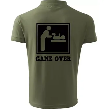 Pánská košile Game over miminko - Polokošile pánská Pique Polo 203 - 2XL ( Khaki )