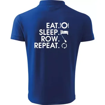 Pánská košile Eat sleep row repeat - Polokošile pánská Pique Polo 203 - XL ( Královská modrá )