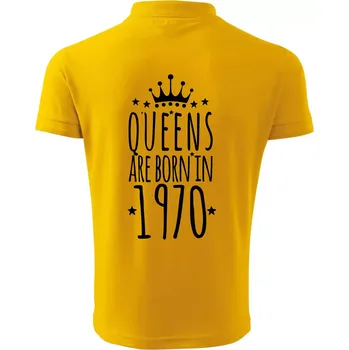 Pánská košile Queens are born in 1970 - Polokošile pánská Pique Polo 203 - XL ( Žlutá )