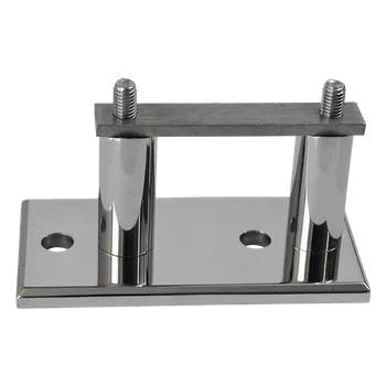 Zábradlí Úchyt na boční kotvení sloupu ø 42,4 mm, (kotevní deska 120x60x10 mm), leštěná nerez / AISI304