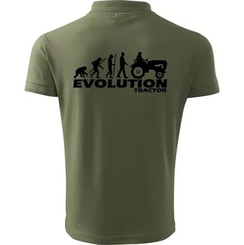 Pánská košile Evoluce traktor - Polokošile pánská Pique Polo 203 - 4XL ( Khaki )