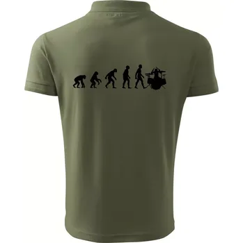 Pánská košile Evoluce bubeník - Polokošile pánská Pique Polo 203 - L ( Khaki )