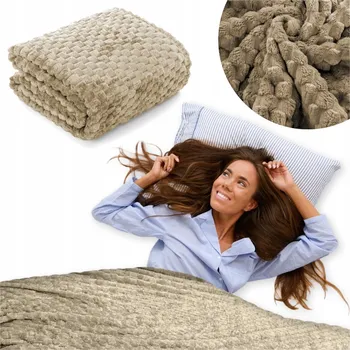 Prostěradlo Dečka 200x220 Mikrovlákno Lisovaná Přehoz Pled na Postel ALA Plástve 3D