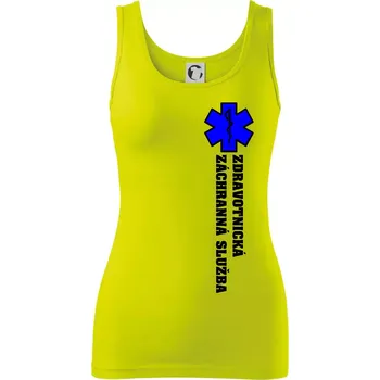 Dámské tričko Hvězda života - zdravotnická záchranná služba - Dámské tílko - XL ( Limetková )