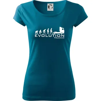 Evoluce trucker - Dámské triko Pure - 3XL ( Petrolejová )