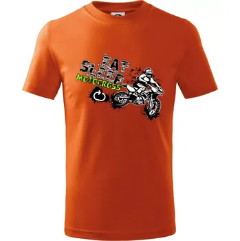 Chlapecké oblečení Eat Sleep Motocross - Tričko dětské bavlněné - 146 cm/10 let ( Oranžová )
