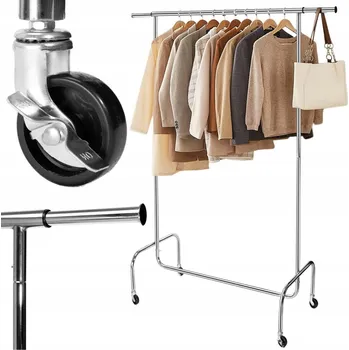 Věšák Stojací věšák kovový Gockowiak stříbrný