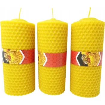 Svíčka Tradiční svíčka z včelího vosku Natural Wax Candle 3 ks